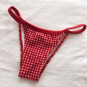 Red & White Bikini Bottoms